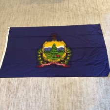 Vintage Defiance Vermont State Flag 100% Cotton picture