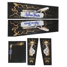 The Adams Family GOLD Pinball Machine CABINET Decal Set picture