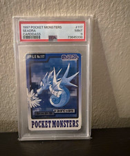 Carddass 1997 Pocket Monsters Carddass Seadra #117 Japanese PSA 9 73645338 picture