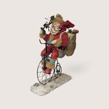 Vintage Smithsonian Institution Santa on Bicycle Christmas Figurine picture
