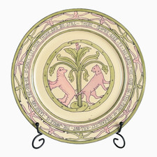 Antique Rare Limoges Guerin Mary Bacon Jones Jungle Book Folk Design Plate picture