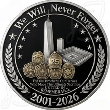 25th Anniversary 911 Commemorative Fire Department Coin picture