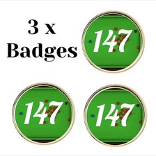 3 x Snooker 147 Break (BU5) Lapel Pin Badges picture