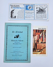 VTG 1976 Salem MA Bicentennial Brochure Ephemera Lot Witch Museum Map Maritime picture