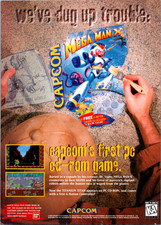 Capcom Mega Man X PC CD-ROM Vintage 1996 Magazine Ad Retro Gaming picture