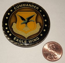 Challenge Coin - USAF - 436th Airlift Wing - Commander - Eagle Wing - Dover - Ex picture