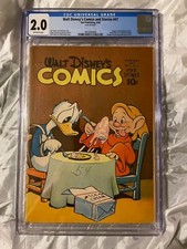 Walt Disney's Comics and Stories # 47 August 1944, Dell Cgc 2.0 Donald and Dopey picture