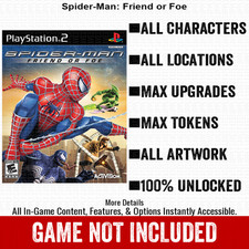 Spider-Man Friend or Foe 100% All Items PS2 Memory Card CHEATS picture
