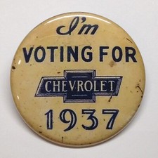 1937 Chevrolet Advertising Pocket Mirror Vintage Style picture