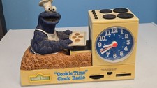 Vintage 1977 Sesame Street Cookie Time Clock Radio Concept 2000 Parts Repair... picture