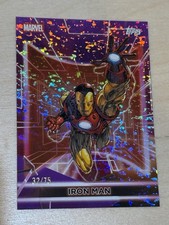 2026 Topps Marvel Neon IRON MAN Purple Sparkle Foil /75 Hobby Exclusive picture