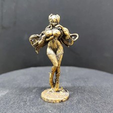 Pure Brass Cheongsam Enchanting and Beautiful Girl Ornament Collection Keychain picture