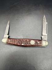 Vintage Boker USA 35188 Tree Brand Jigged Delrin 2 Blade Pen Pocket Knife picture