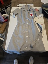WWII American Red Cross Gray Lady Uniform – Dress, Collar, Hat & Cuffs Original picture