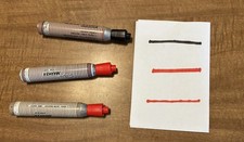 3 Vintage King Size Sanford Permanent Smelly Markers 15000 1 Black, 2 Red picture