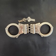 High Security Professional Handcuffs, New with 4 Keys and 4 Locked, Rare Item picture
