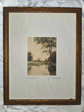 Antique Fred Thompson Hand-Tinted Photograph Print 