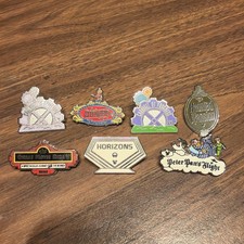 Disney WDW 2019 Hidden Micky Attraction Signs Set Of 7 Pins picture