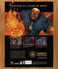 Sanity Aiken's Artifact Ice T - Video Game Print Ad / Poster Promo Art 2000 picture
