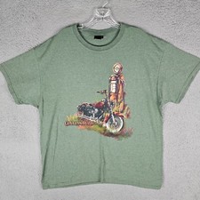 Harley Davidson T-Shirt Mens XL Green Hillbilly Gatlinburg Double-Sided Graphic picture