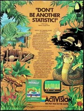 Activision Pitfall Atari Video Game Magazine Print Ad 1982 Pitfall Harry picture