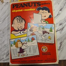 Vintage 1966 Peanuts Gallery Paint By Number Kit Unused Board Snoopy 5073 1960s picture