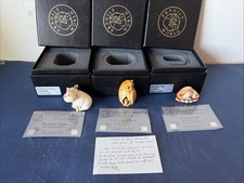 Harmony Kingdom Lot Of 3 Fragile World SLEEPING Hippo, Fish & Owl LE of 250 (429 picture
