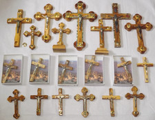 20p Religious lot Nuns Convent relic stations of the cross wood wall crucifix ~V picture