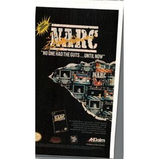 Vintage Printed Advert 1990 NARC Nintendo NES Video Game Acclaim Wall Art 10x6.5 picture