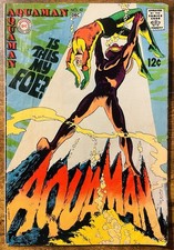 AQUAMAN 42 CLASSIC NICK CARDY COVER 2ND APP BLACK MANTA DC COMICS 1968 VINTAGE picture