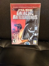 Star Wars: Galactic Battlegrounds Box Set (PC CD-Rom) Disc, Instructions, Poster picture