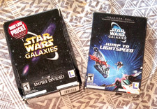 Star Wars Galaxies Empire divided 3 disk box + Jump to lightspeed game 2 disk picture