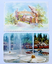1960s Disneyland HALLMARK LARGE POSTCARDS #PDL 15 & 21 Mine Train Adventureland picture