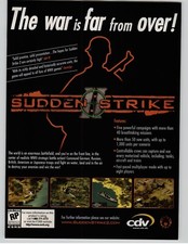 Sudden Strike II 2 PC 2003 Vintage Print Ad/Poster Official WWII Game Promo Rare picture