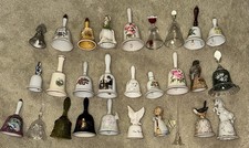 VTG 28 Hand Bell Decorative Collection - Ceramic Porcelain Glass And Metal picture