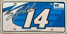 Nascar 14 Driver Booster License Plate Plastic Waste Management Sterling Marlin picture