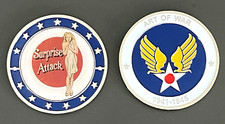 Surprise Attack WWII Nose Art Challenge Coin - Air Force New picture