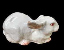 ✨ Vintage Mid Century Italy Glazed Terracotta Rabbit Signed Estate ✨ picture