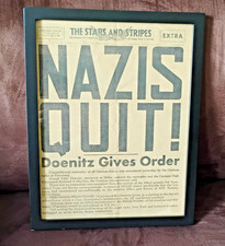 Nazis Quit Stars and Stripes Newspaper Germany Edition (May 8th, 1945) V-E Day picture