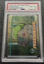 Meiji 1999 P.M. Japanese Meiji Bulbasaur Promo Embossed PSA 8 picture