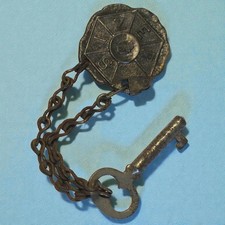 Rare Antique Sizer Forge Co Factory Employee Fob Skeleton Key Buffalo NY USA picture