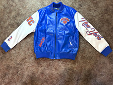 Pro standard New York Knicks NBA Full Zip Jacket Blue/White/Orange Size 2XL picture