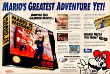 Nintendo Mario Is Missing Vintage 1993 Magazine Ad Two-Page SNES NES PC picture