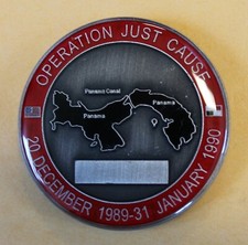 Operation JUST CAUSE Veteran Invasion of Panama Canal Zone Challenge Coin picture