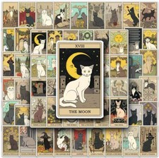 Cats Rule the Earth Tarot – 78 Stickers Cute Cat-Themed Divination Gift Set picture