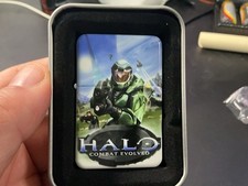 Halo Combat Evolved Master Chief Pocket Lighter Green Blue White Black picture