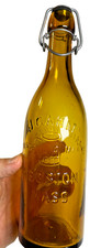 Antique J Gahm Boston Honey Blob Top Blobtop Schlitz Milwaukee Pictorial Bottle picture