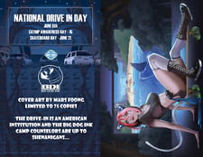 BIG DOG INK CAMP CROSSOVER SKATEBOARD DAY CATNIP DRIVE IN MARS FOONG picture