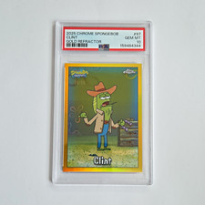Topps SpongeBob 2025 Chrome Clint #97 Gold Refractor /50 PSA 10 159484344 picture