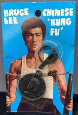 Bruce Lee Keychain Vintage Sealed 1970s. Made In Hong Kong Chinese Kung Fu picture